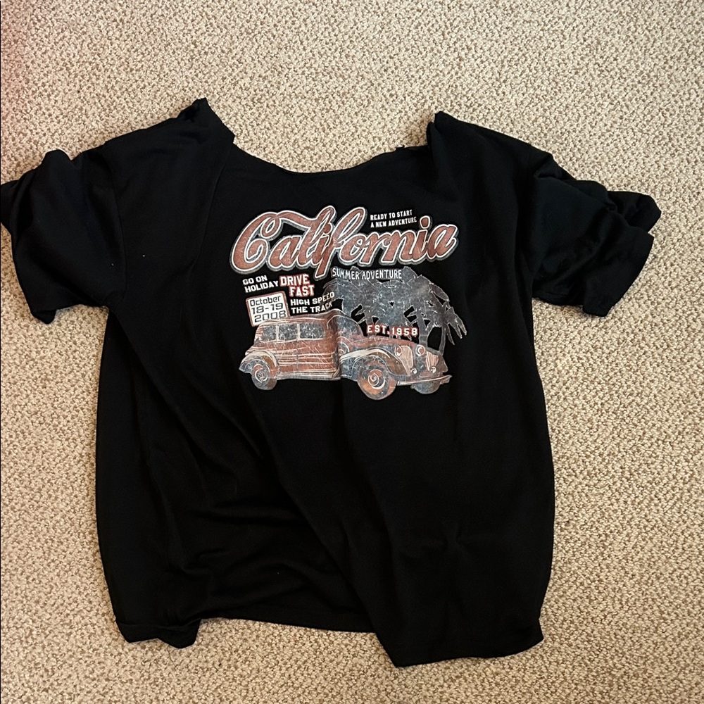 California Graphic T-Shirt - Black
